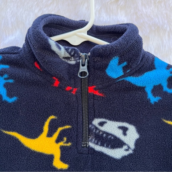 Toddler Boys Dino Glacier Fleece Half Zip Pullover - Tidal 2T - Picture 11 of 15